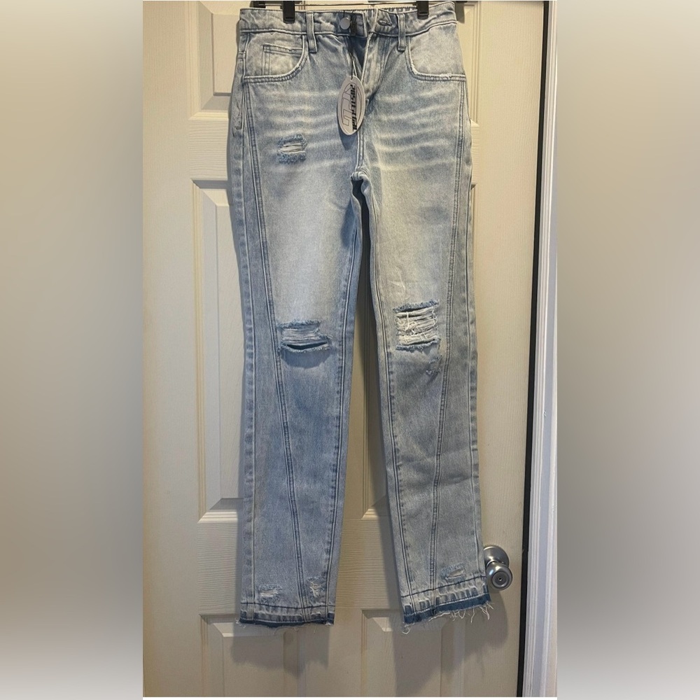 Light Blue Distressed Women's Jeans